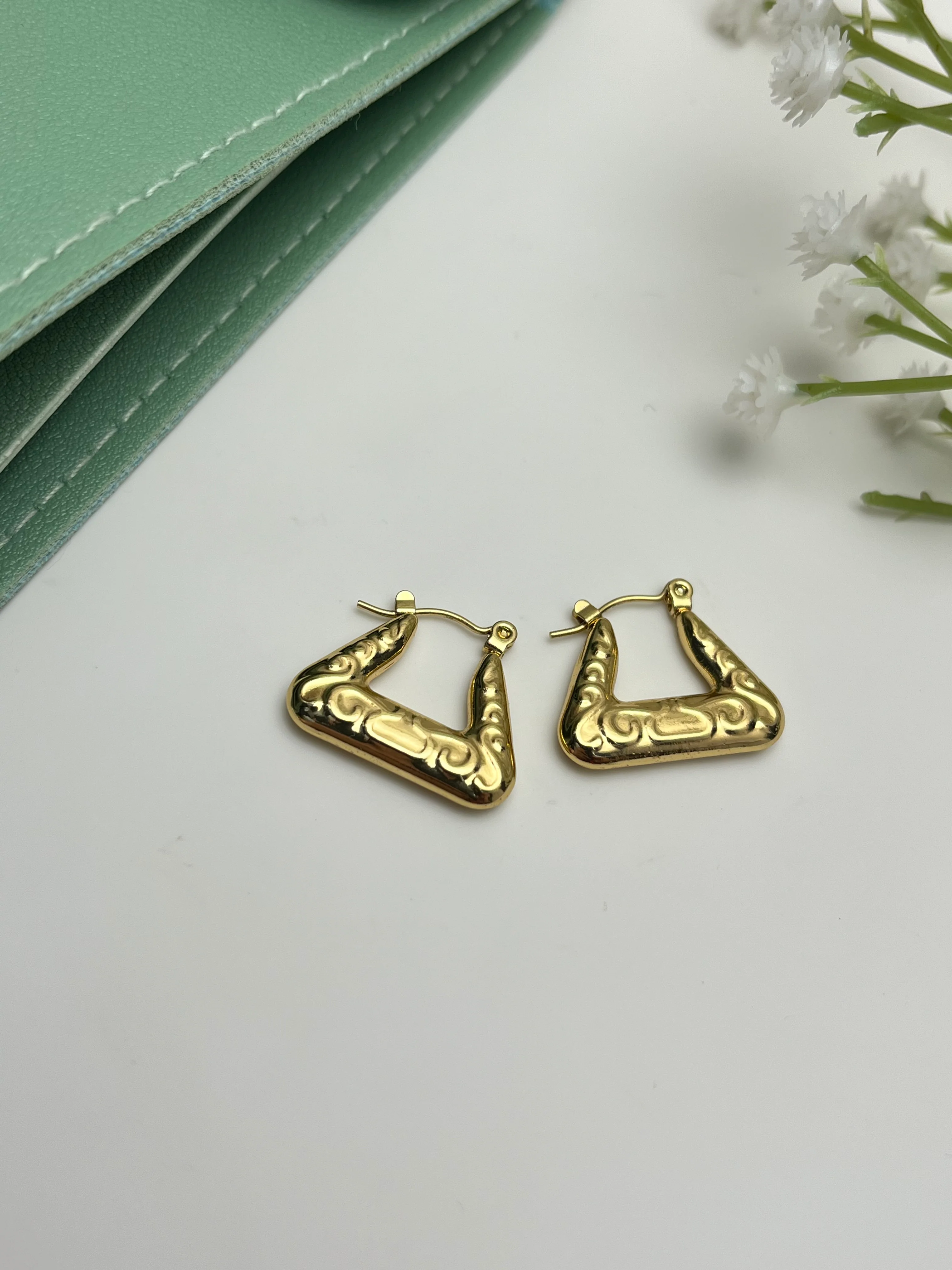 Mini Textured Hoops - Image 3