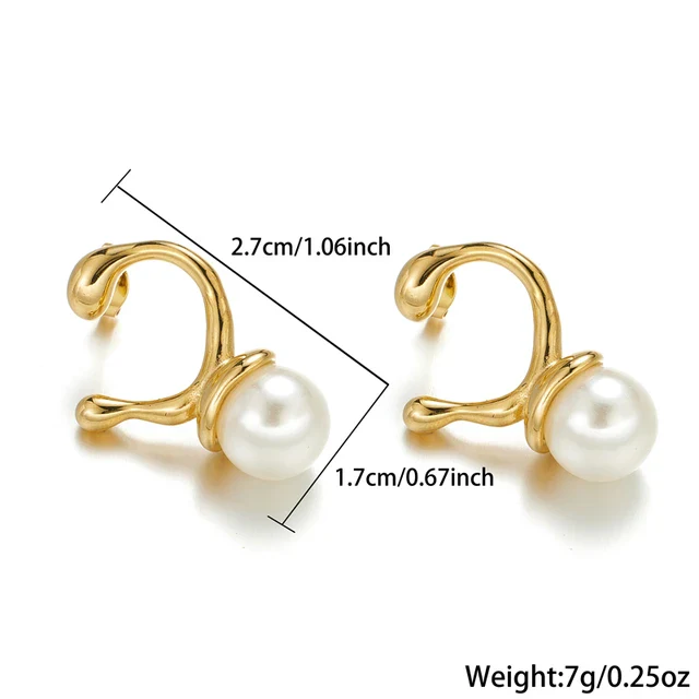Pearl Drop Earrings - Image 3